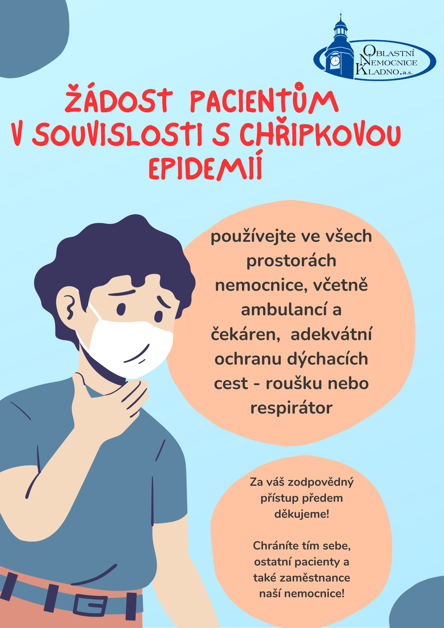 žádost na pacienty s příznaky respiračního onemocnění