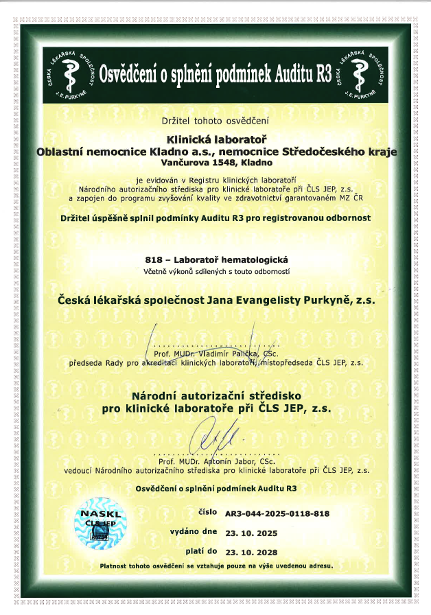CERTIF HEMATOLOGIE