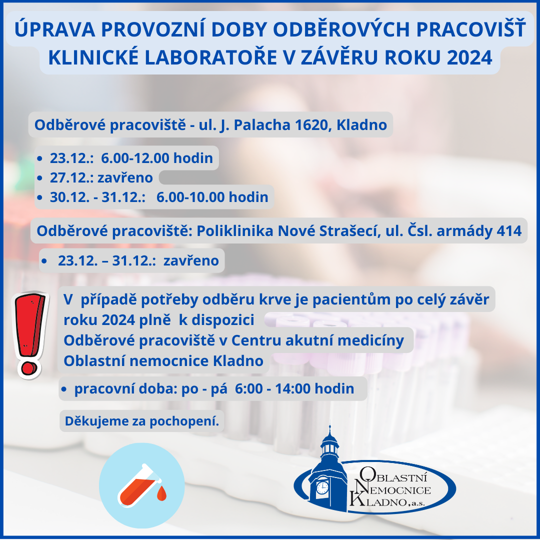 úprava provozní doby odběrových pracovist oki onk zaver 2024
