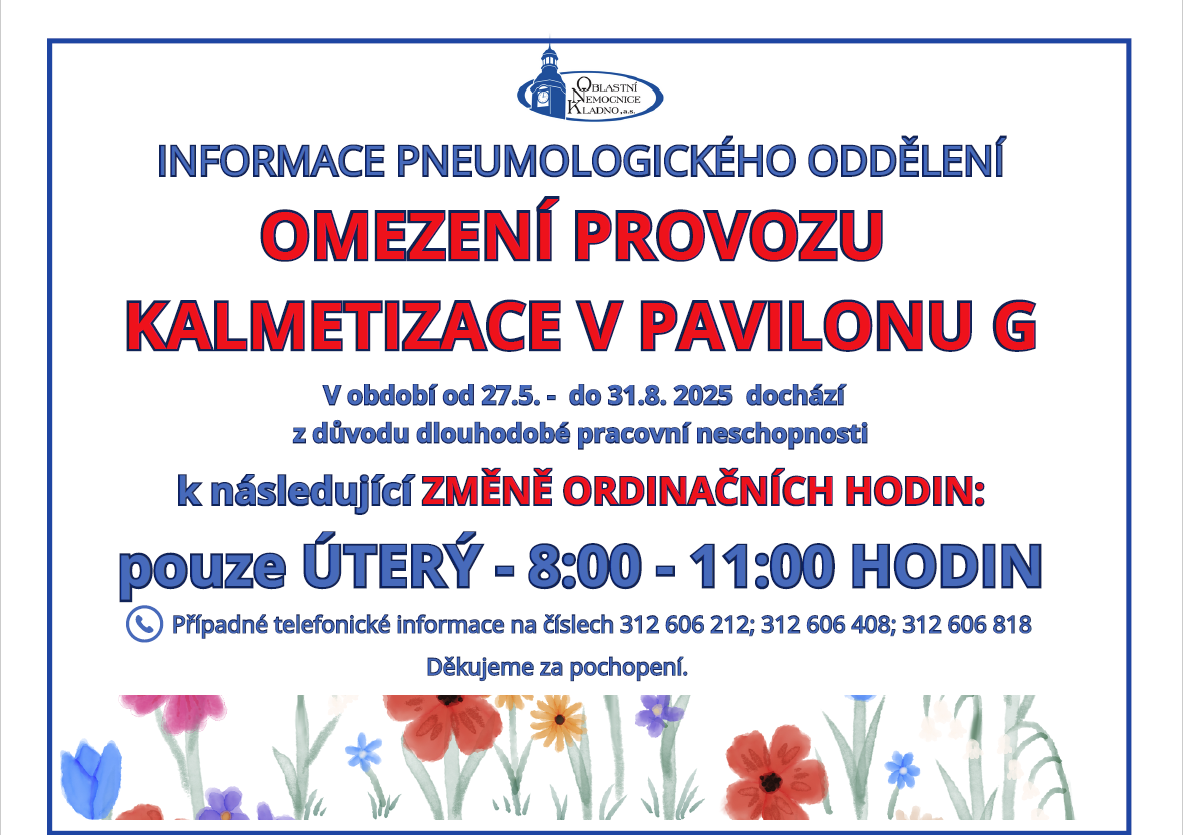 cedule omezeny provoz kalmetizace