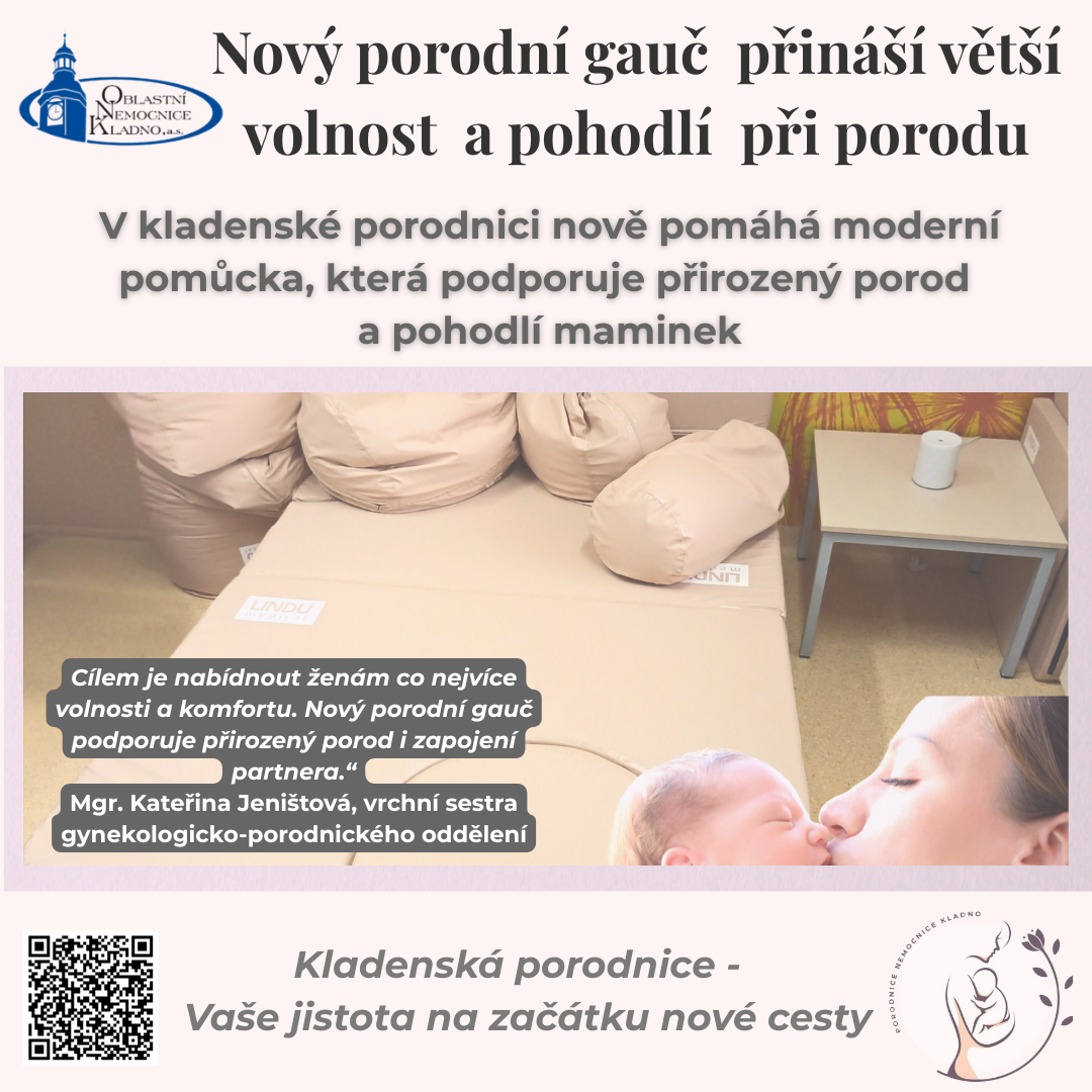 nový porodní gauč v porodnici