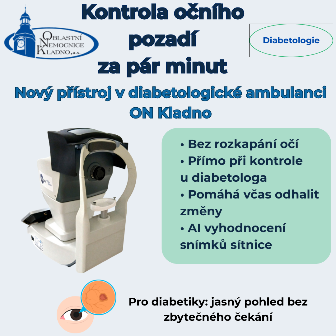 vyšetření očního pozadí přímo na diabetologii