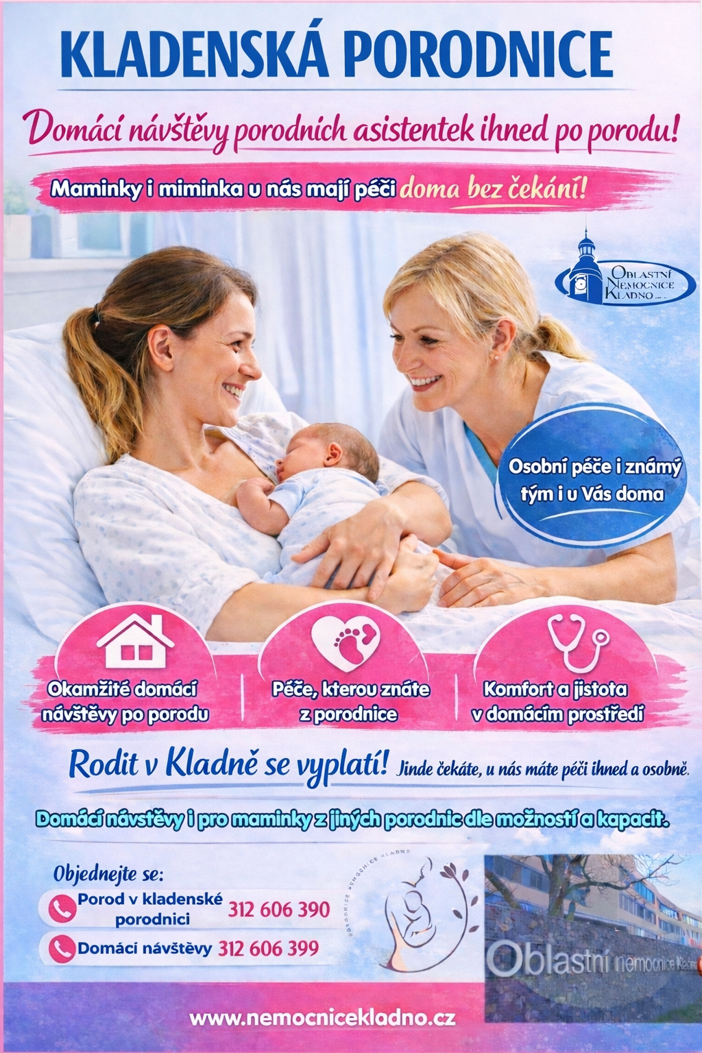 on kladno plakát domácí návštěvy po porodu