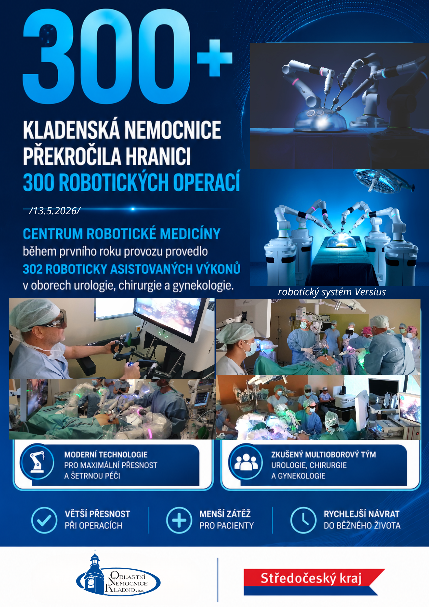 oprava plakatu 300 operací centrum robot medicíny 4