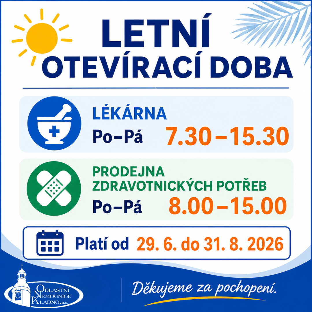 letní provoz lékarbna prodejna zdr potřeb léto 2026 3