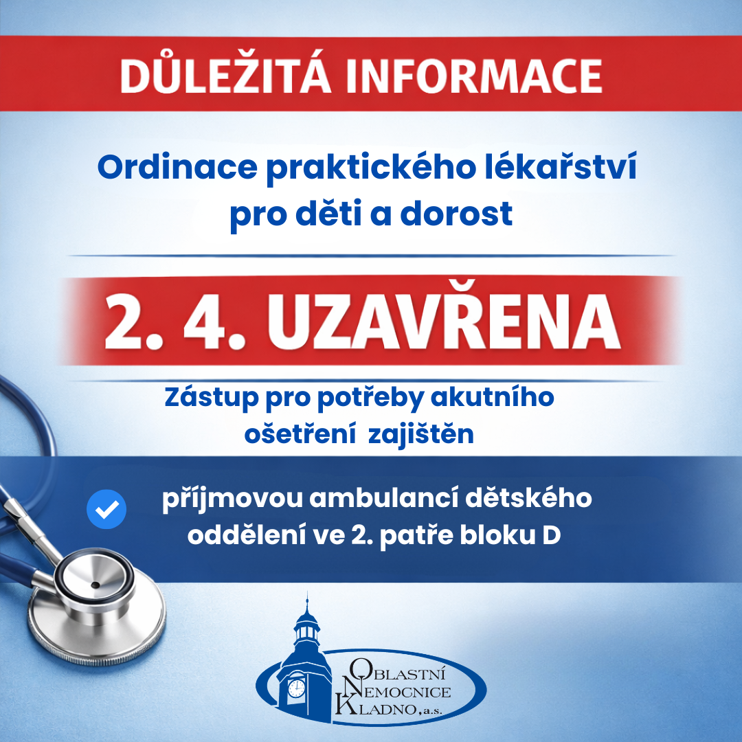 detsky praktiik zavřeno 2.4.2026